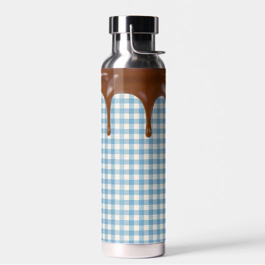 Schokoladentrocknung auf Gingham Trinkflasche (Links)