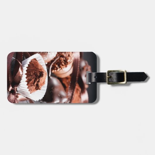 Schokoladentrüffeln Gepäckanhänger (Vorderseite horizontal)