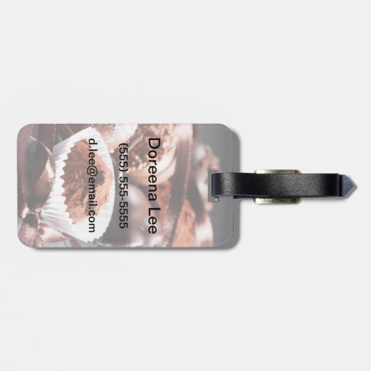 Schokoladentrüffeln Gepäckanhänger (Rückseite horizontal)