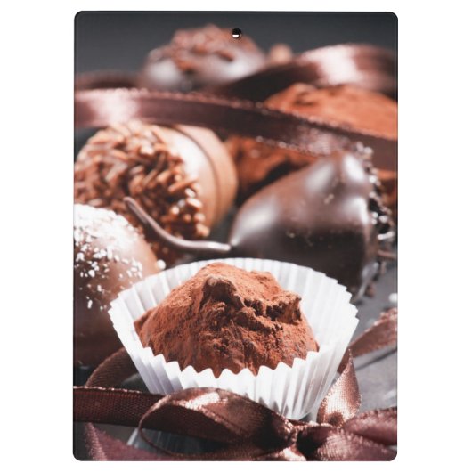 Schokoladentrüffeln Klemmbrett (Rückseite)