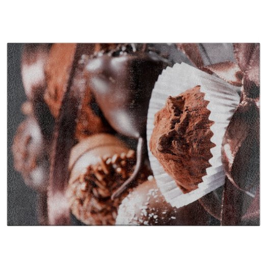 Schokoladentrüffeln Schneidebrett (Vorderseite)