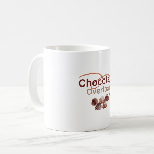 Schokoladenüberladung Tasse (Vorderseite Links)