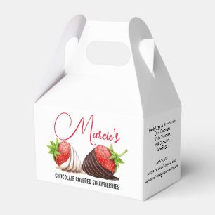 Schokoladenüberzogene Erdbeeren Catering Geschenkschachtel