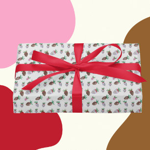 Schokoladenüberzogene Erdbeeren Geschenkpapier
