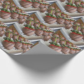 Schokoladenüberzogene Erdbeeren Geschenkpapier (Ecke)