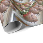 Schokoladenüberzogene Erdbeeren Geschenkpapier (Rolleneckpunkt)