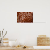 Schokoladenuntergrund Poster (Küche)