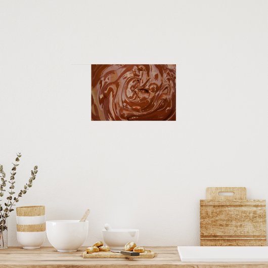 Schokoladenuntergrund Poster (Küche)