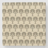 Schokoladenwürfelpalme Steinuntersetzer (Vorderseite)