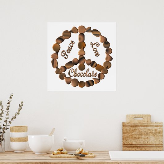 Schokoladenzeichen Poster (Küche)