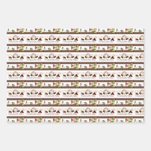Schokoladenzeitmuster Geschenkpapier Set (Vorderseite 3)