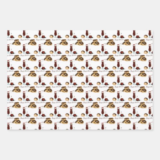 Schokoladenzeitmuster Geschenkpapier Set (Vorderseite 2)