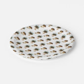 Schokoladenzeitmuster Pappteller (Schrägansicht)