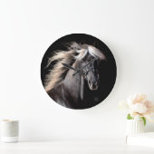 Schokoladepalomino-felsiger Gebirgspferd Große Wanduhr (Zuhause)