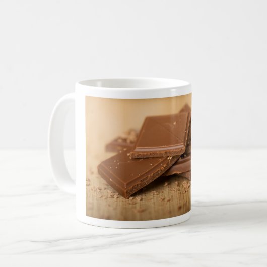 Schokoladestücke Kaffeetasse (Vorderseite Links)