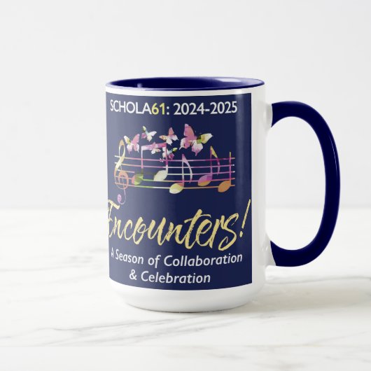 Schola Cantorum Encounters Blue 12 oz Tasse (Rechts)