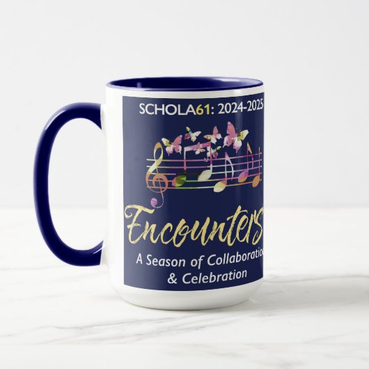 Schola Cantorum Encounters Blue 12 oz Tasse (Links)