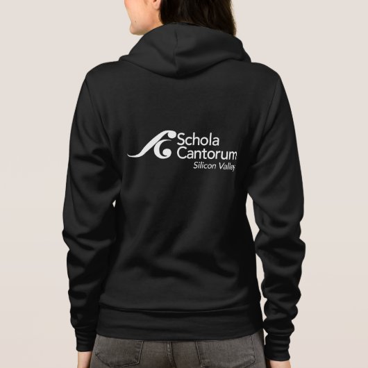 Schola Cantorum schwarzer Hoodie (Rückseite)