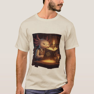 Scholar Axolotl T-Shirt | Magischer Bibliotheksles