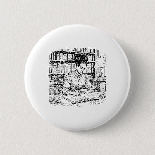 Scholar Black Intelligence African Libraria Button (Vorderseite)