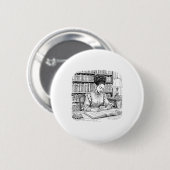 Scholar Black Intelligence African Libraria Button (Vorne & Hinten)