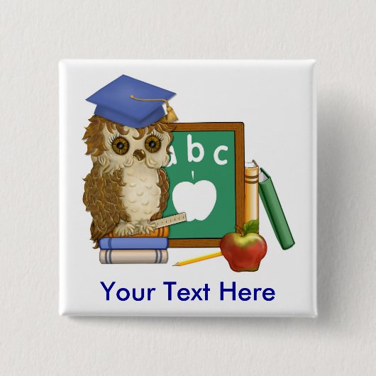 Scholar Owl Button (Vorderseite)