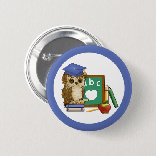 Scholar Owl Button (Vorne & Hinten)