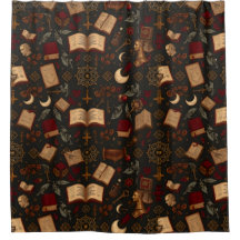 Scholarly Dark Academia Duschvorhang