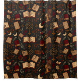 Scholarly Dark Academia Duschvorhang