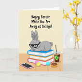 Scholarly Holiday Rabbit Card Karte (Gelbe Blume)