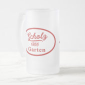 Scholz Garten Mattglas Bierglas (Vorderseite Links)