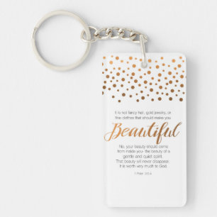 Schön, 1 Schrifts-Vers Peter 3 Schlüsselanhänger