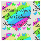 SCHÖN 60. GEBURTSTAG GOTT LIEBT FABRIC STOFF (Nahaufnahme)