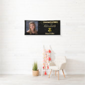 Schön, Abschluss, Gold Glitzer, Custom Foto, Banner (Insitu)