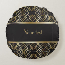 Schön,Art Deko,Muster,grau,beige,1920,retro,c Rundes Kissen