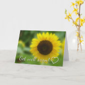 Schon bald geht es gut: Helle und fröhliche Sonnen Karte (Gelbe Blume)