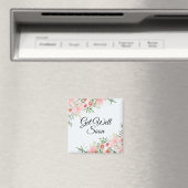 Schon bald wird es besser, die rosa Aquarellfarben Magnet (In Situ (Geschirrspüler))