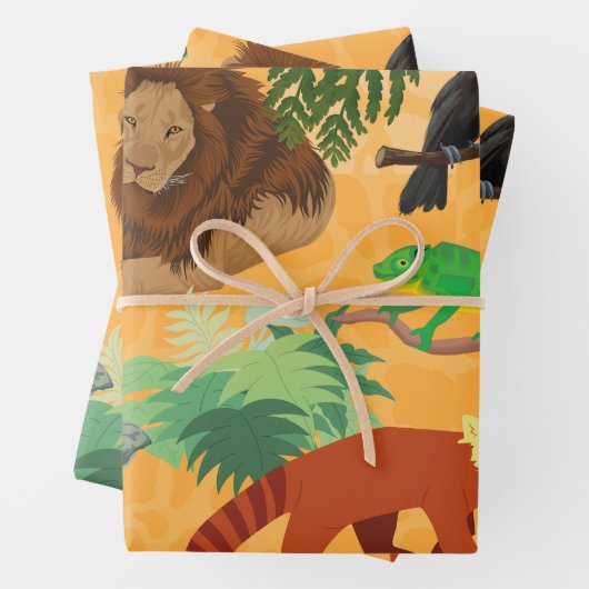 schön bedrucktes Packpapier Geschenkpapier Set (Beispiel)