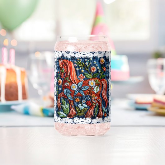 Schön besticktes Pferd Dosenglas (Insitu (Geburtstag))