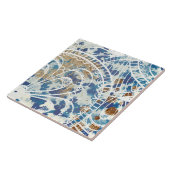 Schön blau-weiß-graues Kupfermuster loft styl Fliese (Seite)