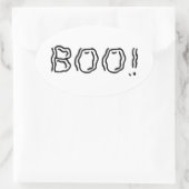 Schön Boo! Ovaler Aufkleber (Tasche)