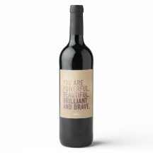 Schön, brillant & mutig — Weinlabel