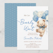 Schön, dass wir frühes Abwarten der Babydusche Einladung (Vorne/Hinten)