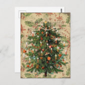 Schön dekoriert Viktorianischer Weihnachtsbaum Postkarte (Vorne/Hinten)