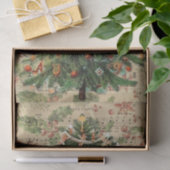 Schön dekoriert Viktorianischer Weihnachtsbaum Seidenpapier (Geschenk)