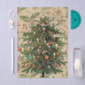 Schön dekoriert Viktorianischer Weihnachtsbaum Seidenpapier (Handwerk)