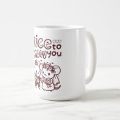 "Schön dich kennenzulernen" Doodle Kaffeetasse - N (VorderseiteRechts)