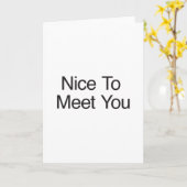 Schön dich kennenzulernen karte (Gelbe Blume)