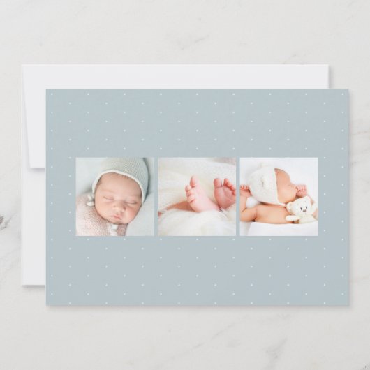 Schön dich kennenzulernen | Modernes Foto Geburtsj Ankündigung (Rückseite)