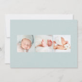 Schön dich kennenzulernen | Modernes Foto Geburtsj Ankündigung (Rückseite)